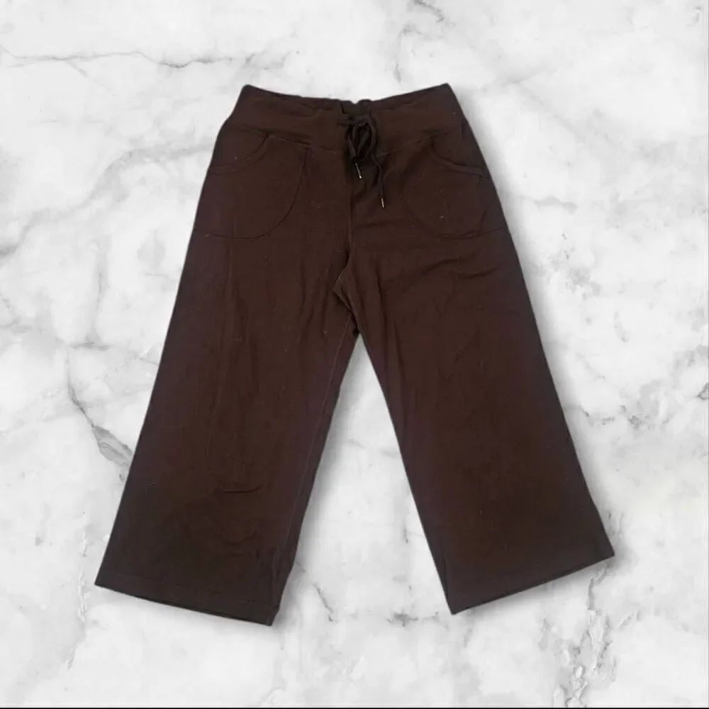 Lululemon Size 10 Brown Yoga Pants Wide Leg